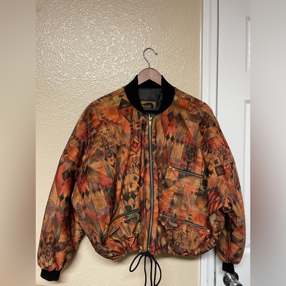 Fox run Outer wear 90s Bomber Jacket Size Medium Fall Colors